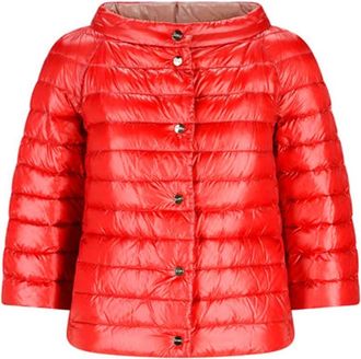 Herno Omkeerbare Donsjas - Dames - Gewatteerde jassen - Rood - 2XS - Leer - Jassen