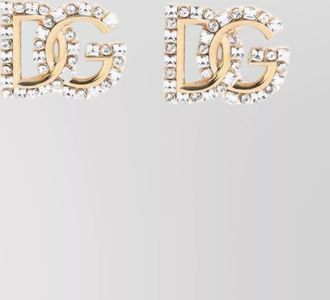 Dolce & Gabbana logo brass clips crystal embellishments