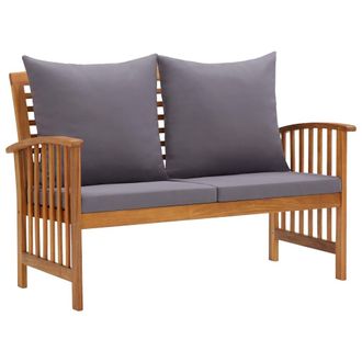 vidaXL Vidaxl - Banco De Jard&iacute;n Con Cojines 119 Cm Madera Maciza De Acacia