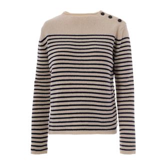 Max Mara Round-neck Knitwear, female, Multicolor, Size: XS Quadro Sweater