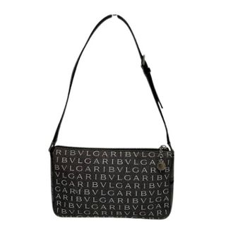 Bulgari Pre-owned Mini Bags, female, Black, Size: ONE SIZE Pre-owned Logo Canvas Shoulder Bag