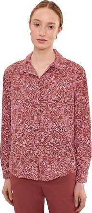 Royal Robbins Salathe Sun Shirt Long Sleeve Womens Clothing Mahogany Solar Print : XL, Polyester