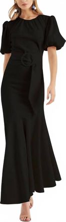 Sachin & Babi Camila Puff Sleeve Mermaid Dress In Black