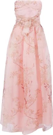 Max Mara Dominio Jurk - Dames - Avondkleed - Roze - S - Katoen - Kleedjes