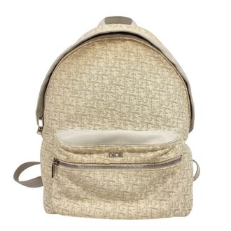 Dior Trotter White Canvas Backpack (Pre-Owned)
