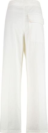 Victoria Beckham Womens Cotton Trousers - Light Grey - Size EU 34 (Womens)