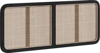 vidaXL Headboard with Headboard Black 140 x 55 x 3 cm Rattan vidaXL