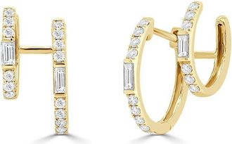 Sabrina Designs 14K 0.63 Ct. Tw. Diamond Hoop Cuff Earrings