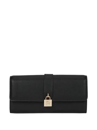 Karl Lagerfeld K/Autograph padlock leather wallet - women - Leather/Polyurethane - One Size - Black