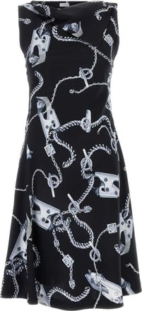 Burberry Womens Printed Viscose Dress - Black - Size EU 34 (Womens)