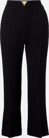 Valentino VGold virgin wool cr&ecirc;pe straight pants