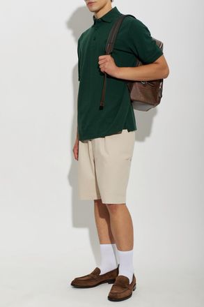 Etro Polo With Embroidered Logo, Mens, Green
