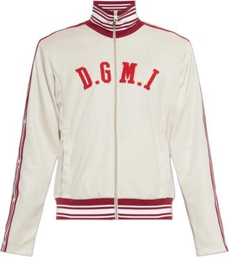 Dolce & Gabbana Zip-up stand-collar sweatshirt - Heren - Vesten met rits - Wit - M - Katoen - Hoodies & sweatvesten