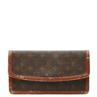 Louis Vuitton Brown Pvc Leather Clutch Bag Pochette (Pre-Owned)