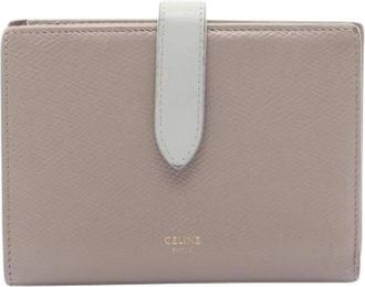 Celine Pre-owned Leren Portemonnee - Dames - Vintage Accessoires - Grijs - ONE Size - Leer - Vintage