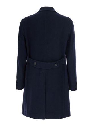 Tagliatore Mens Coat Wool-Blend Blue