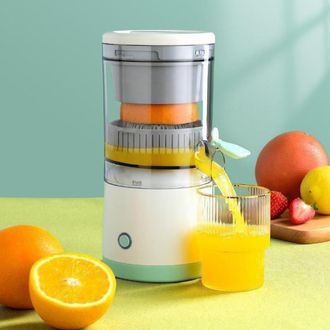 No Brand Exprimidor El&eacute;ctrico Port&aacute;til Recargable De C&iacute;tricos (verde) - Carga Usb + Incluye Cepillo De Limpieza - Exprimidor De Naranjas / Extractor De Frutas 