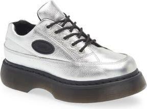 Dr. Martens Buzz 5i Mixed Media Platform Sneaker in Silver Metallic at Nordstrom Rack, Size 10Us/ 8Uk