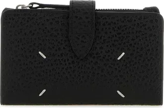 Maison Margiela Womens Holder Card Case Black Leather Wallet