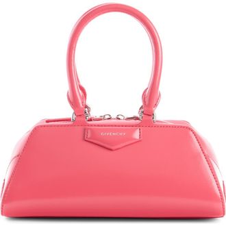 Givenchy Mini Antigona Leather East/West Satchel in Bright Peach at Nordstrom
