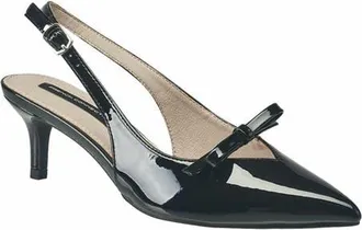 French Connection Quinny Slingback Kitten Heel in Black at Nordstrom, Size 10
