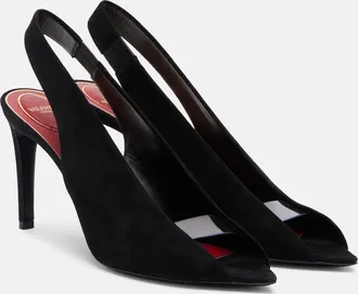 Valentino Garavani R&eacute;v&eacute;l&eacute; suede peep-toe pumps