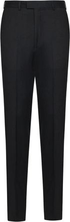 Ermenegildo Zegna Broek met riemlussen en rechte pijpen - Heren - Nette broeken - Zwart - L - Wol - Broeken