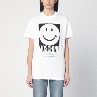 Moschino White cotton Smile T-shirt