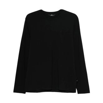 7 For All Mankind Long Sleeve Tops, male, Black, Size: M 7forallmankind T-shirts and Polos Black