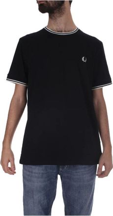 Fred Perry T-shirt met korte mouwen - Heren - T-shirts - Blauw - S - Katoen - Tops