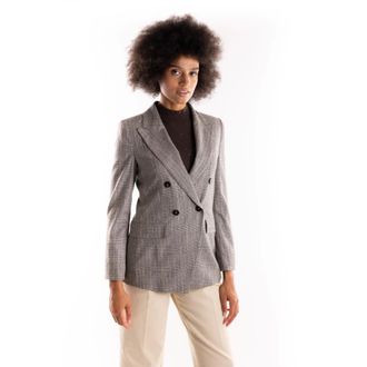 Marella Grey Wool Blend Blazer Jacket - female - Marella - Blazers - Gray - M - Jackets