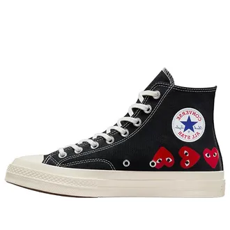 Converse x COMME des GARCONS PLAY Chuck 70 Hi Multi-Heart Black A08147C