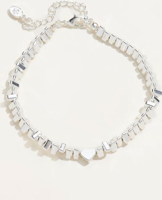 Fat Face FatFace Silver Tone Heart Bracelet