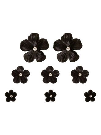 Jennifer Behr Viola haaraccessoire met bloem - Zwart