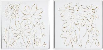 Tozai Home Home Set Of Two 24In Textured Plaster Wall Art Pieces