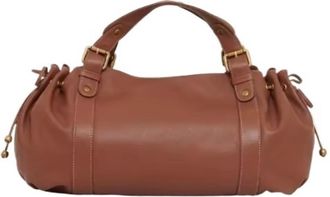 Generic Womens Vintage Handbag Solid Color Tote Bag Shoulder Compatible For Everyday Style(G)