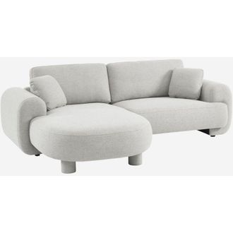 Sweeek Sof&aacute; Esquinero Izquierdo Con Patas Redondas De 3 Plazas