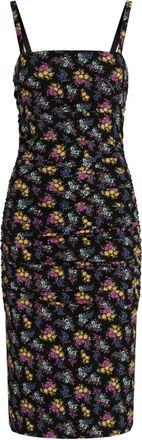 Dolce & Gabbana Abito midi con motivo a fiori - Nero