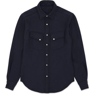 Fortela Pasadena Western Flannel Shirt in Blue at Nordstrom, Size X-Large Eu