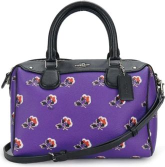 Coach Pre-owned Handbags, female, Purple, Size: ONE SIZE Pre-owned Leather handbags