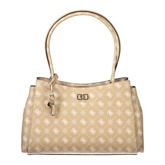 Guess Shoulder Bags, female, Beige, Size: ONE SIZE Emelie Logo Bag