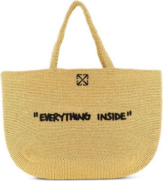 Off-white Jitney Embroidered Tote Bag