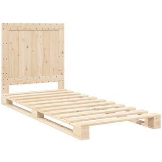 vidaXL Vidaxl - Estructura De Cama Con Cabecero Madera Maciza De Pino 90x200 Cm