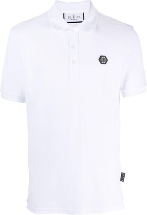 Philipp Plein Skully Gang polo shirt - men - Cotton/Glass Fiber - XXXXL - White