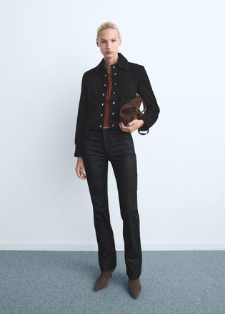 Mango Jeans a zampa a vita media nero - Donna - 38 - MANGO