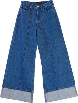 Karl Lagerfeld Dames, Jeans, Blauw, Maat: W30 Katoen