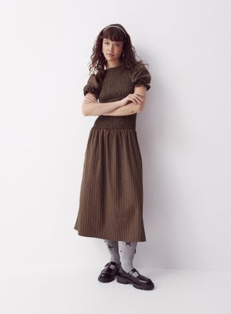 Daisy Street Womens Brul&eacute;e smocked midi dress