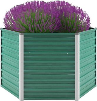 vidaXL Vidaxl - Arriate De Jard&iacute;n De Acero Galvanizado Verde 129x129x77 Cm