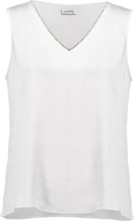 Joseph Ribkoff Casual Top - Dames - Tops zonder mouwen - Wit - 4XL - Polyester - Tops