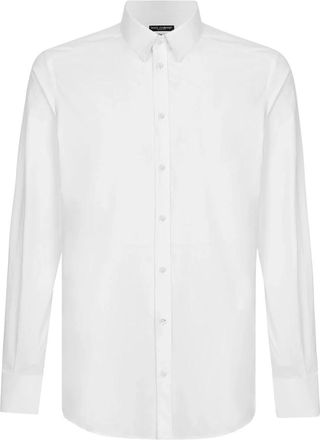 Dolce & Gabbana Formal Shirts - Heren - Zakelijke Overhemden - Wit - 3XL - Katoen - Overhemden